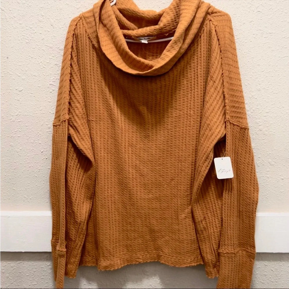 Free People Juicy Long Sleeve Cowl Neck Sweater in Canyon Moon NWT Small - Picture 4 of 10